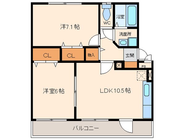 甚目寺駅 徒歩14分 2階の物件間取画像